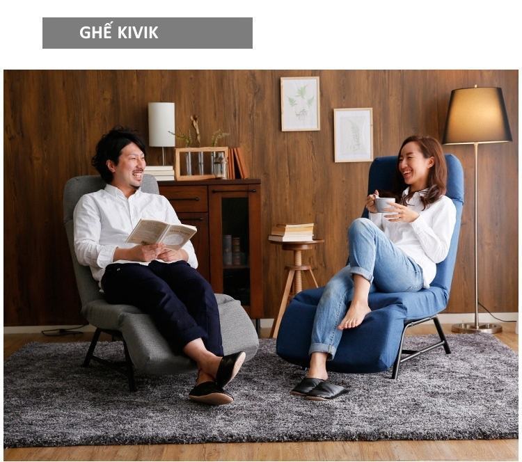 Ghế sofa đơn thư giãn Hida Kivik có thể dùng để đọc sách, uống trà