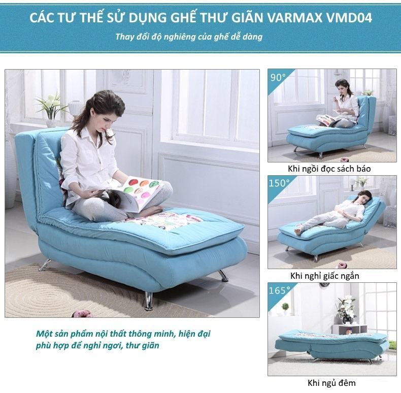 Các tư thế sử dụng ghế Varmax VMD04