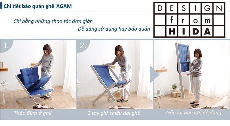 Cách sử dụng và bảo quản cất trữ ghế Hida Agam