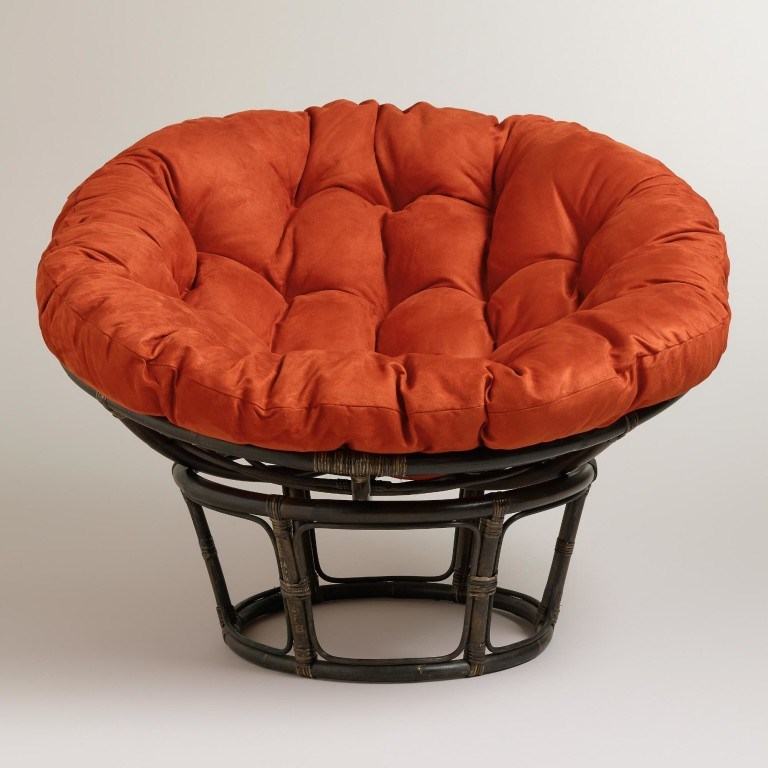 Ghế Papasan đệm màu cà rốt