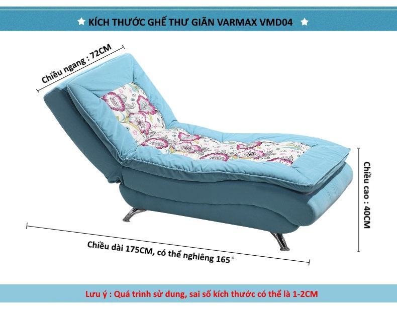 Kích thước của ghế thư giãn Varmax VMD04