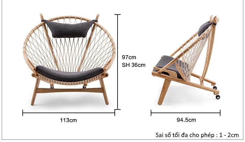 Thông tin kích thước của ghế thư giãn Circle Chair