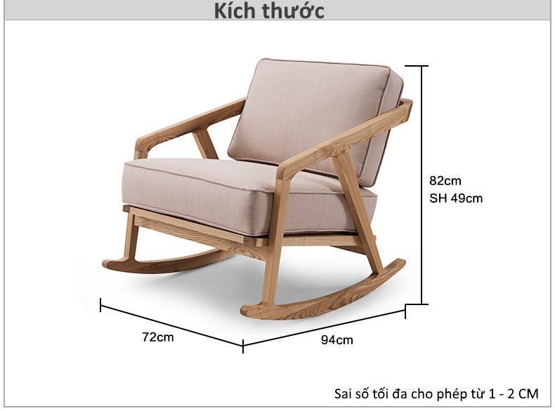 Kích thước ghế Rachael Rocking Chair