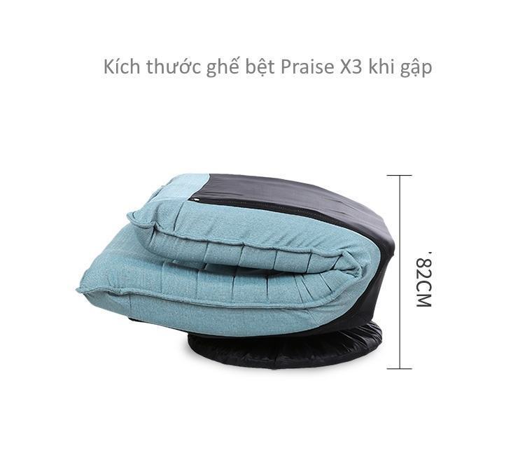 Kích thước ghế Praise X3 khi gấp