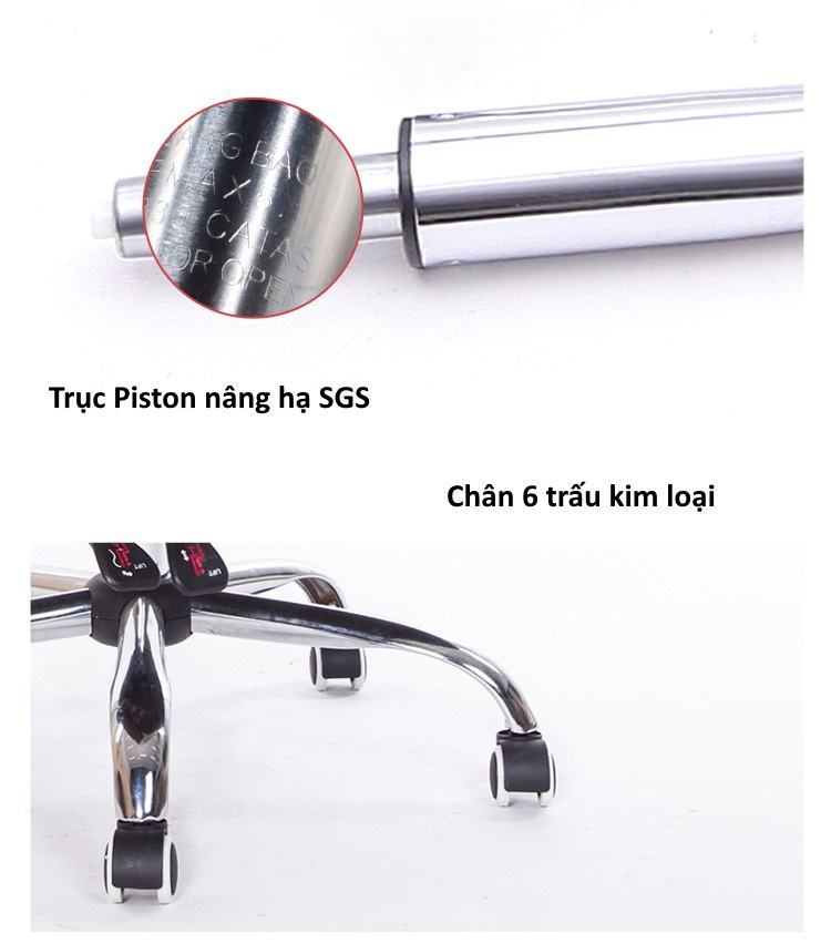 Trục Piston nâng hạ SGS và chân ghế sắt