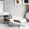 Ghế Eames Lounge đệm da trắng