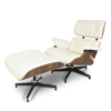 Eames Lounge đệm da trắng